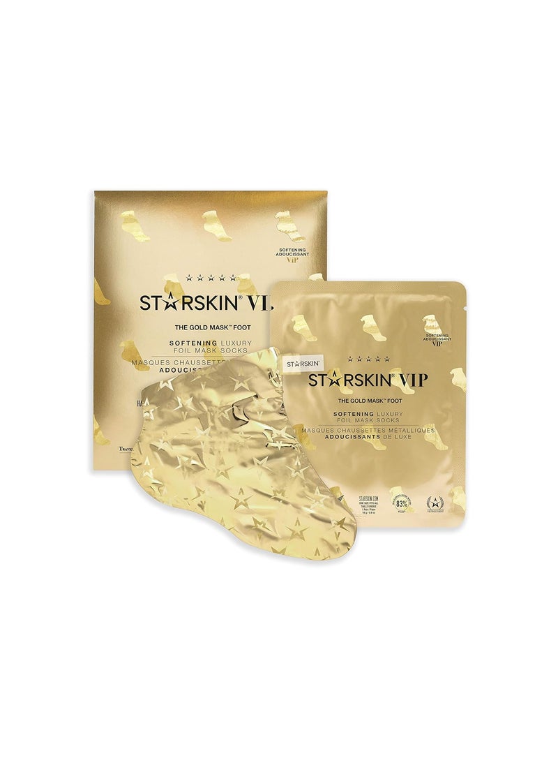 STARSKIN STARSKIN Moisturizing Foot Mask, with Shea Butter & Rose Oil, Hydrating & Softening, for Dry Feet, the Gold Foot Mask 