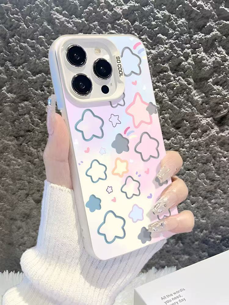 Apple iPhone 16 Pro Phone Case, TPU Shockproof, Stylish and Creative, Full Screen Colorful Star Drop Protection Phone Case - Image 3