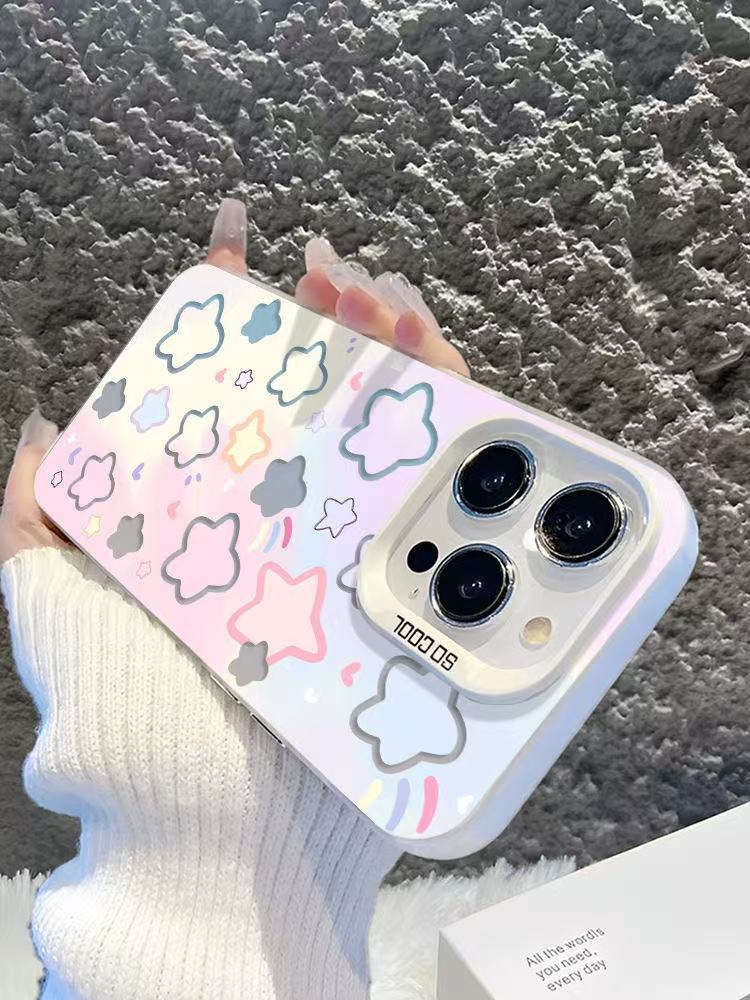 Apple iPhone 16 Pro Phone Case, TPU Shockproof, Stylish and Creative, Full Screen Colorful Star Drop Protection Phone Case - Image 2