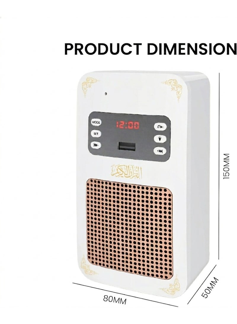 Equantu SQ669 Holy Wall Speaker - Bluetooth Quran Audio Speaker with LED Light, Wireless Islamic Speaker for Quran Recitation, Azan & Audio Playback - Image 5