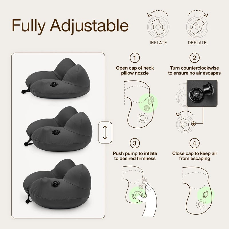 Coop Home Goods AirJustable Travel Neck Pillow - Image 3
