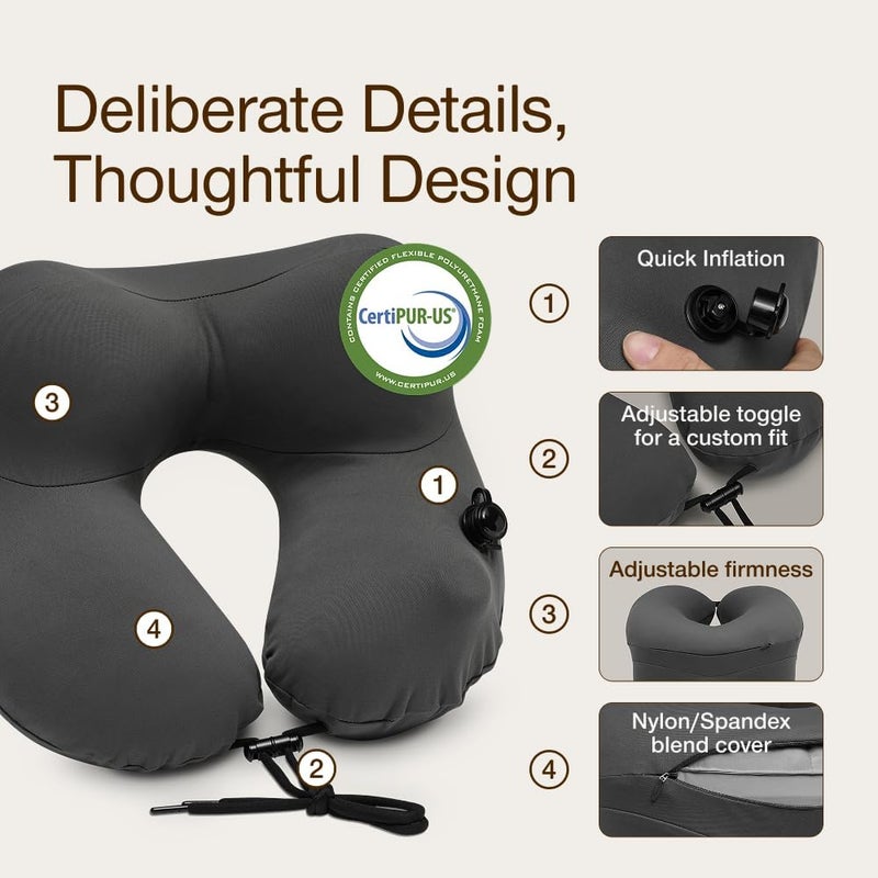 Coop Home Goods AirJustable Travel Neck Pillow - Image 2