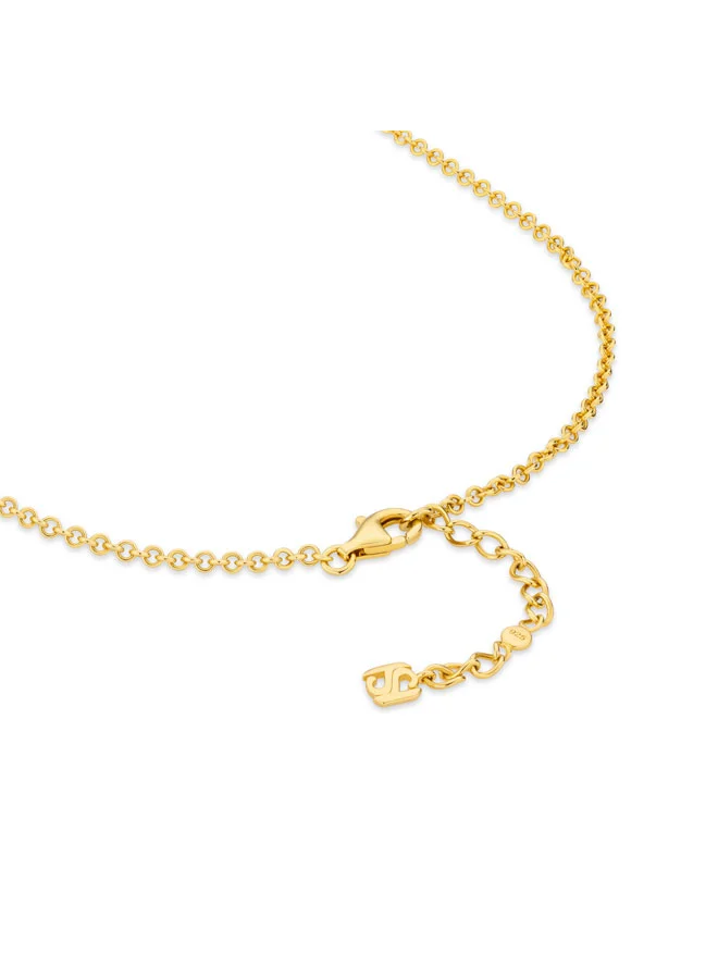 Saint Honore Paris Perle Gold Plated Y Stlye Necklace with White Pearl for Women's