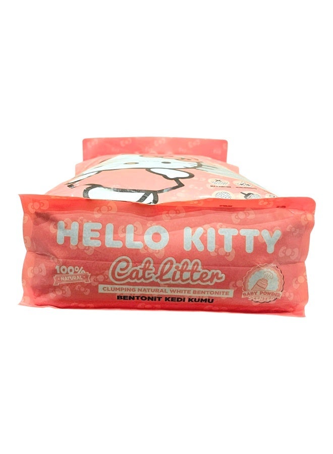 هالو كيتي بت فان هالو كيتي رمل قطط  10 لتر برائحة بودرة الأطفال - Image 5