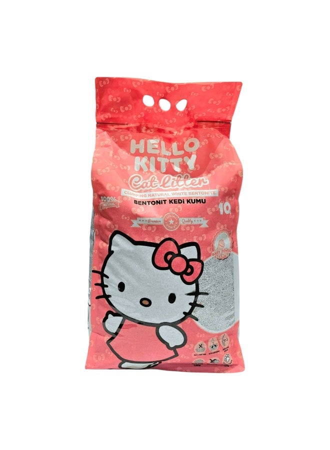 هالو كيتي بت فان هالو كيتي رمل قطط  10 لتر برائحة بودرة الأطفال - Image 2
