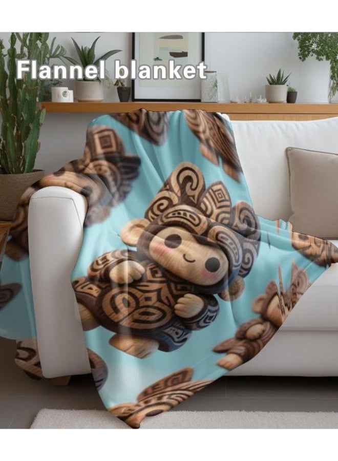 عام بطانية رقيقة من الفانيلا الكرتونية للأطفال والرضع (دافئة ومريحة، ومناسبة للنوم والألعاب) 70 سم * 100 سم - Image 5