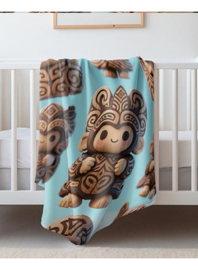 عام بطانية رقيقة من الفانيلا الكرتونية للأطفال والرضع (دافئة ومريحة، ومناسبة للنوم والألعاب) 70 سم * 100 سم - Image 4