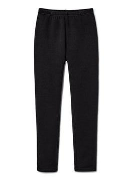Tchibo Kids Girl Plain Thermal Leggings, Black  - Image 2