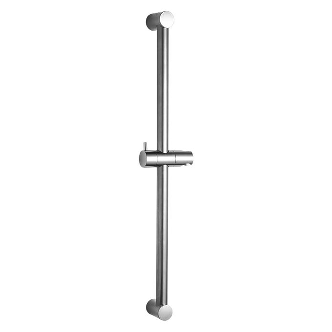 SHOWER RISER RAIL 60CM WALL MOUNTED SHOWER RAIL ADJUSTABLE DISTANCE 26 TO 59CM WITH HANDHELD SHOWER HEAD HOLDER REPLACEMENT FOR SHOWER CHROME