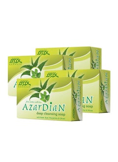 Azardian Soap With Extract Of Neem Tulsi And Manjistha Promotes Healthy And Glowing Skin Provides Deep Moisturization And Keeps The Skin Protected From Pollution (100G*4)