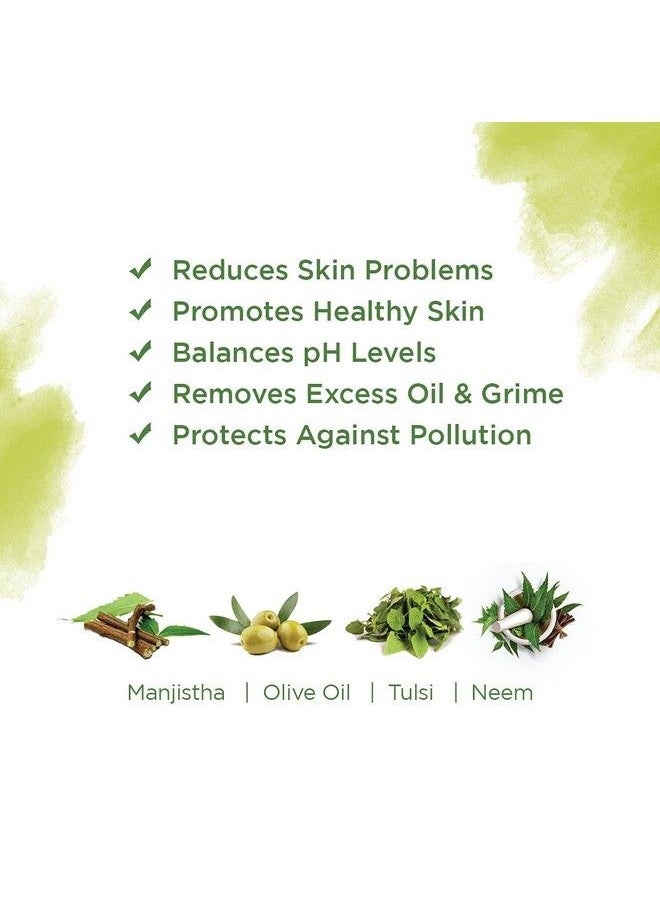 SSCPL Herbals - Azardian Soap With Extract Of Neem Tulsi And Manjistha Promotes Healthy And Glowing Skin Provides Deep Moisturization And Keeps The Skin Protected From Pollution (100G*4) - Image 1