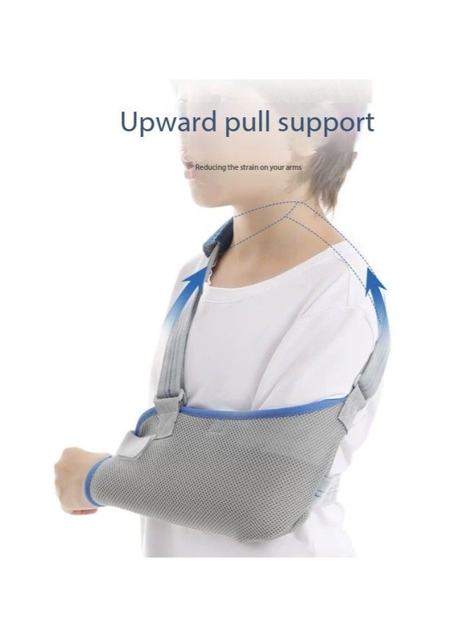 Sisily Kids Arm Sling Shoulder Immobilizer with Waist Strap Sponge Filled Design Arm Support Brace for Children Boys Girls - Image 3