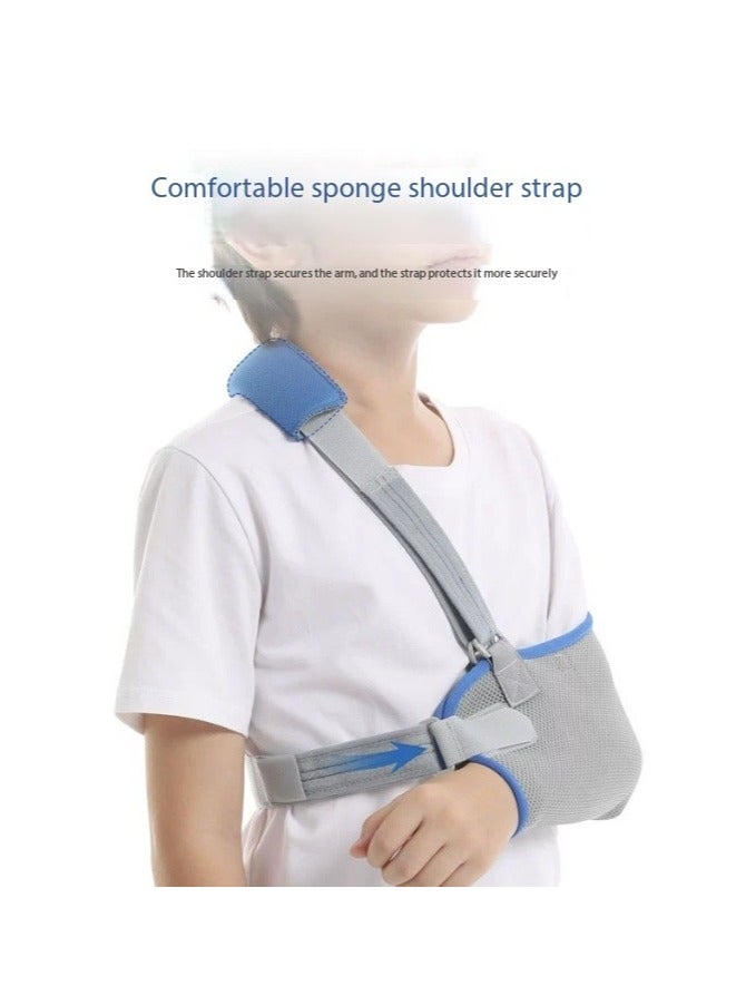 Sisily Kids Arm Sling Shoulder Immobilizer with Waist Strap Sponge Filled Design Arm Support Brace for Children Boys Girls - Image 4