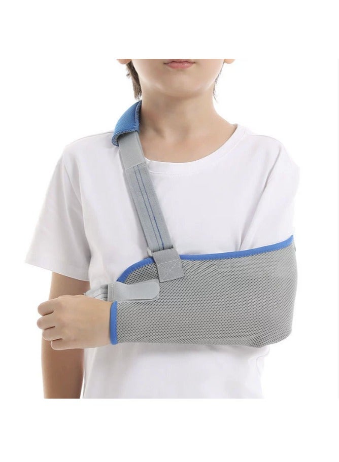 Sisily Kids Arm Sling Shoulder Immobilizer with Waist Strap Sponge Filled Design Arm Support Brace for Children Boys Girls - Image 5