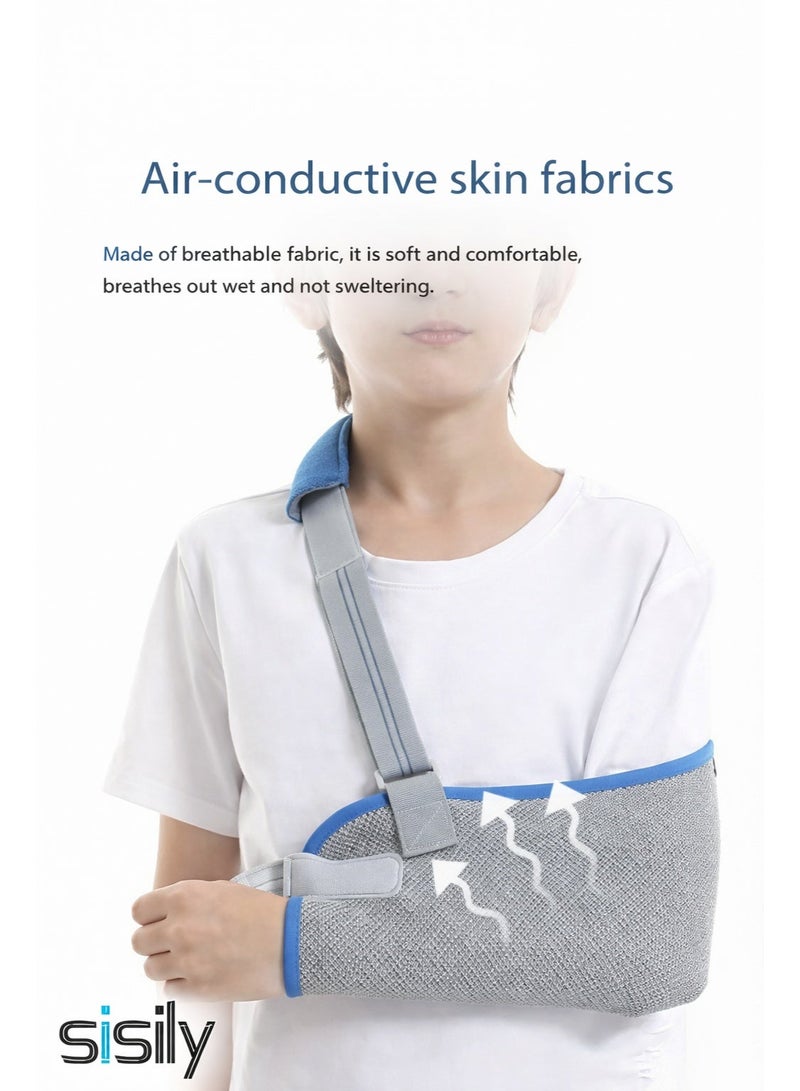 سيسلي حمالة ذراع للأطفال قابلة للتعديل، تسمح بمرور الهواء، لتثبيت الذراع والكتف، تساعد على التعافي من الإصابات والكسور بشكل مريح - Image 5
