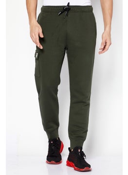 Men Sportswear Fit Brand Logo Jogger Pants, Olive