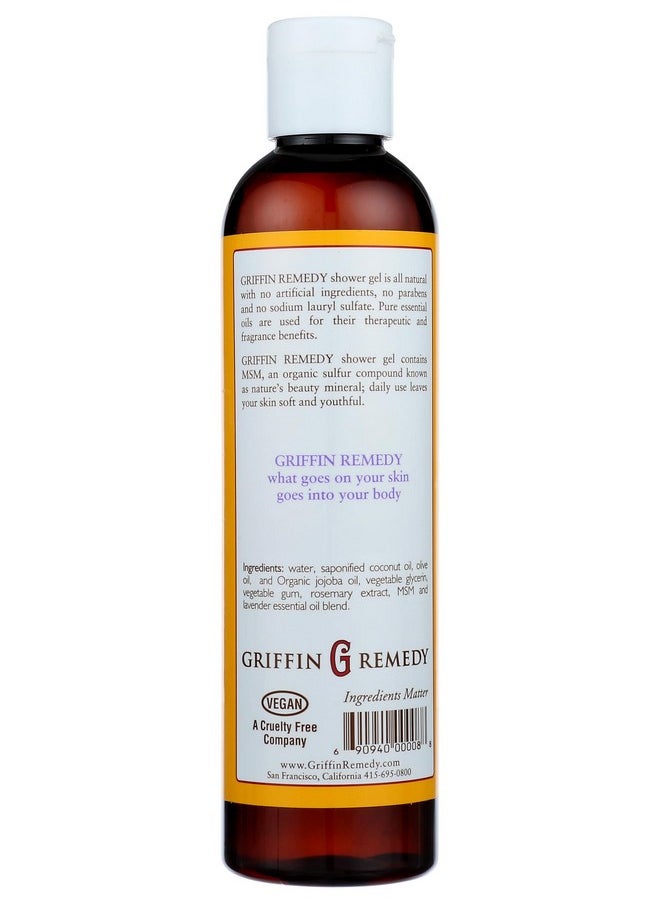 GRIFFIN REMEDY - Shower Gel Allnatural Calming Lavender Essential Oils And Organic Msm Aromatherapy Paraben Free Sulfate Free 8 Fl Oz 1 Count - Image 1