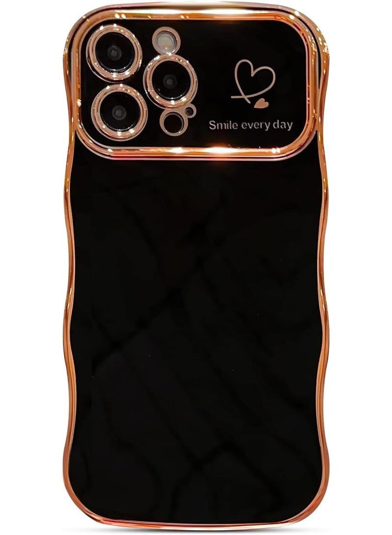 Y&D Suitable For Iphone 11 Pro Max Electroplated Love Large Window Wave Drop Resistant Phone Case - Image 1