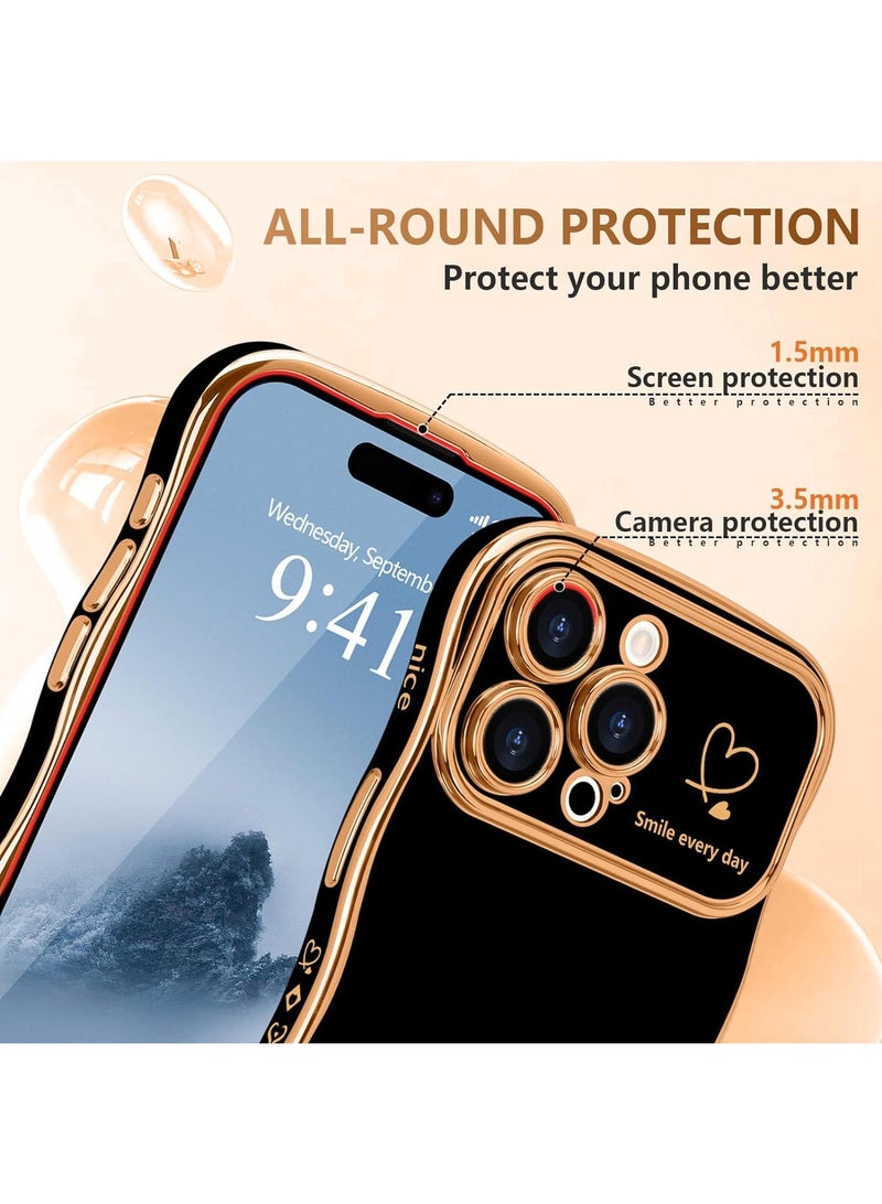 Y&D Suitable For Iphone 11 Pro Max Electroplated Love Large Window Wave Drop Resistant Phone Case - Image 2