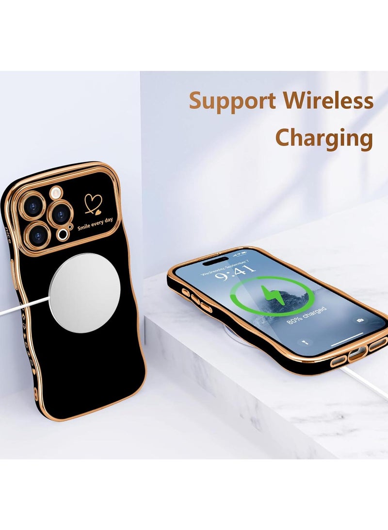 Y&D Suitable For Iphone 11 Pro Max Electroplated Love Large Window Wave Drop Resistant Phone Case - Image 4