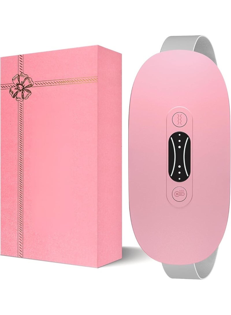 حزام التدفئة والمساج المحمول لتسكين آلام الدورة الشهرية - كمادة حرارية لاسلكية بـ 3 مستويات للحرارة و3 أنظمة للتدليك - جهاز تدفئة ذكي قابل للشحن لراحة البطن والظهر - Image 1