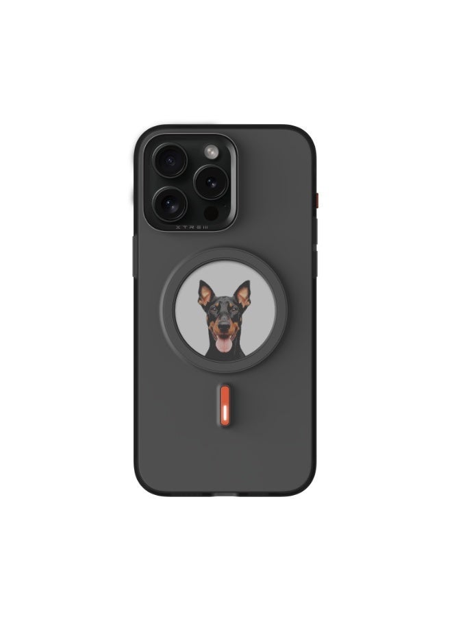 Xtrem iPhone 15 Pro Max Magnetic NFC E-Ink Display Case – MagSafe Compatible Customizable Screen Cover with Wireless Charging Support – Unique Smart Back Cover | Oeli Xtrem - Black - Image 1