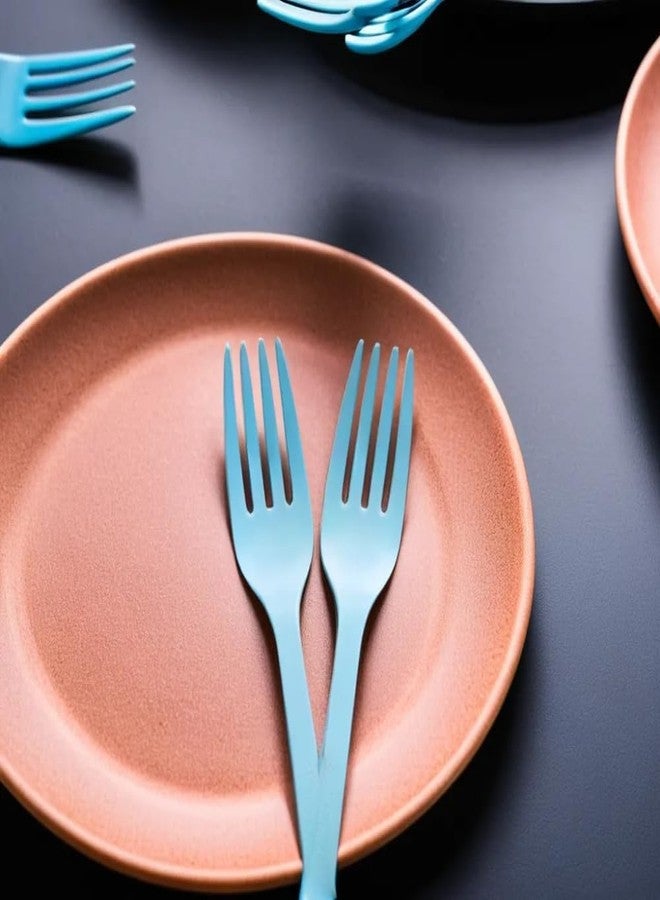 Amscan Pastel Blue Plastic Heavy Weight Forks (20 Count) - Premium Disposable Plastic Cutlery, Perfect for Home Use and All Kinds of Occasions - Image 3