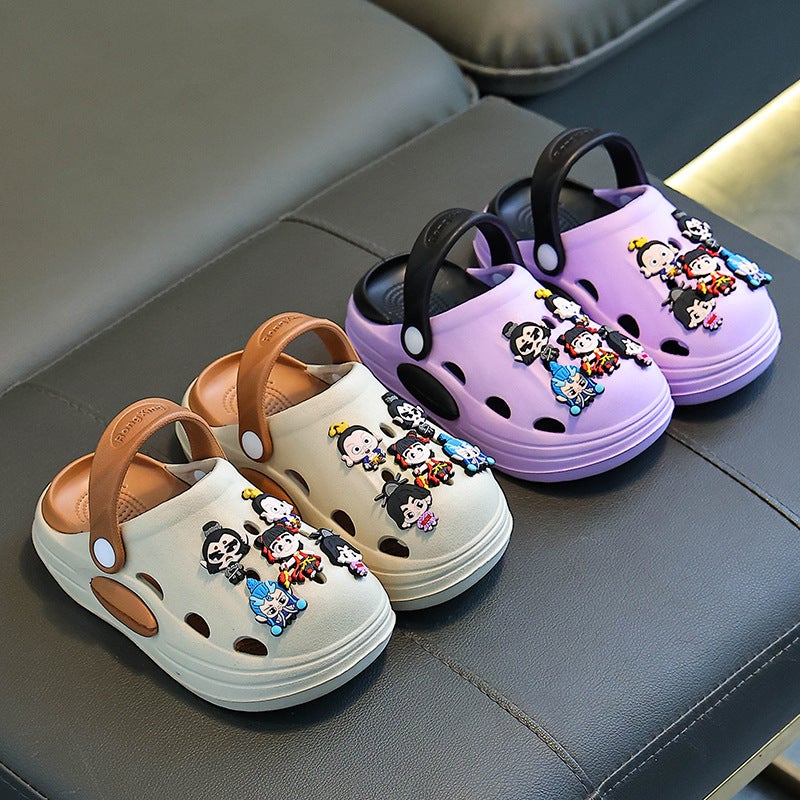 Nezha Ao Bing Xia New Cute Cartoon Boys And Girls Clogs Non-Slip Outer Wear Breathable Home Thick-Soled Clogs - Image 4