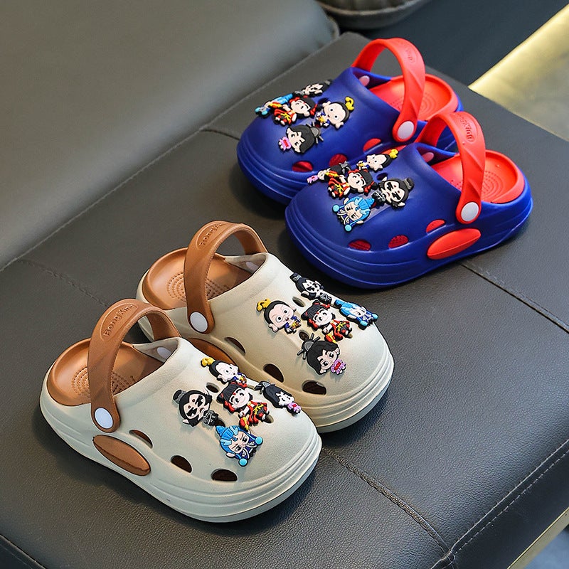 Nezha Ao Bing Xia New Cute Cartoon Boys And Girls Clogs Non-Slip Outer Wear Breathable Home Thick-Soled Clogs - Image 5