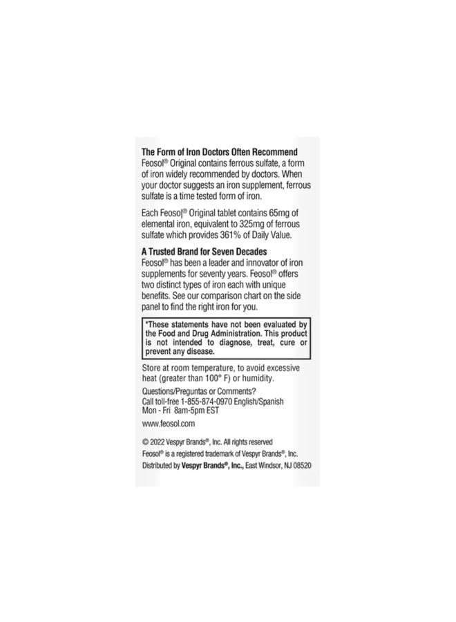 Feosol Original Ferrous Sulfate Iron Supplement , 120 CT (Pack of 3) - Image 5
