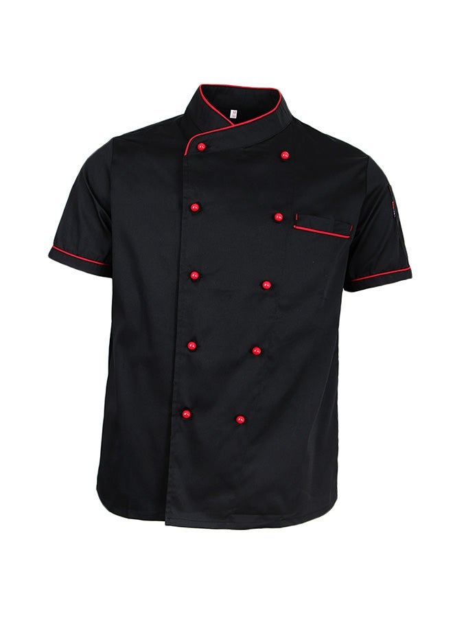 Short Sleeve Chef Jacket Black - Image 1