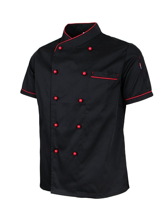 Short Sleeve Chef Jacket Black - Image 4