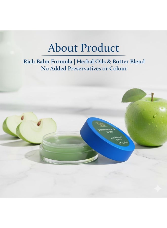 Blue Nectar Shubhr Green Apple Lip Balm & Gloss With Ghee & Natural Vitamin C for Dry Chapped Lips with intense moisturization |100% Ayurvedic|Paraben & Sulphate Free| (10g, 10 Herbs) - Image 2