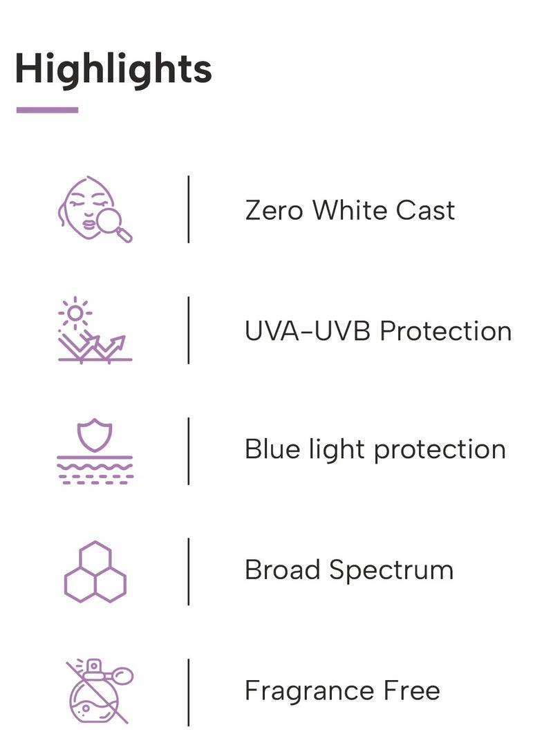 DERMATOUCH Hyaluronic Sunscreen Hydrating Ultra Light Aqua Gel With Spf 50 PA++++ For Broad Spectrum, UV A, UV B & Blue Light Protection For Oily Skin - 50G - Image 3