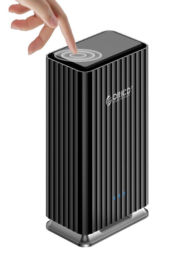 أوريكو علبة أقراص صلبة ثنائية الفتحات من أوريكو، تدعم أقراص SATA HDD/SSD بحجم 2.5 بوصة/3.5 بوصة، مع وحدة تخزين DAS ومحول طاقة 12 فولت/4 أمبير، تعمل بتقنية التوصيل والتشغيل، بسعة تخزين قصوى 2 × 22 تيرابايت لقواعد البيانات المحلية الشخصية - 9728C3 - Image 1