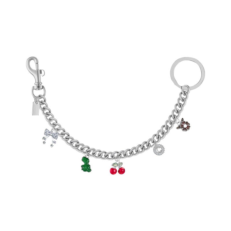 LSBDJDL ï»¿Silver Cute Bag Charms Wallet Chain Keychains Gold Chain For Purse Purse Accessories For Handbags For women (silver dinosaur) - Image 1