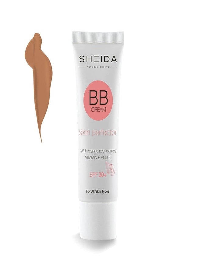 Sheida BB Cream, Tinted Day Cream with SPF 30+, 24h Moisture and Skin Optimiser for an Even Complexion, Enriched with Vitamin E & C. Multifunctional Care with Sun Protection (Medium)