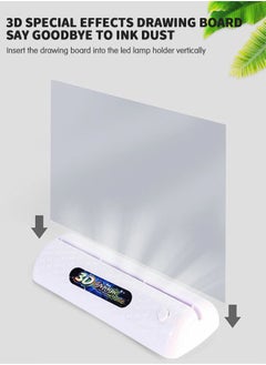 GROIC 3D Magic Drawing Board,LED Board Luminous Three-Dimensional Writing Board, Double-Sided Doodle Reusable Colorful Tablet Early Education Learning Toy Technology Toys  - Image 5