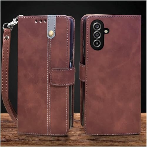 Excelsior Flip Cover for Samsung Galaxy A17, F17 | Premium PU Leather | Full Protection (Coffee) - Image 1