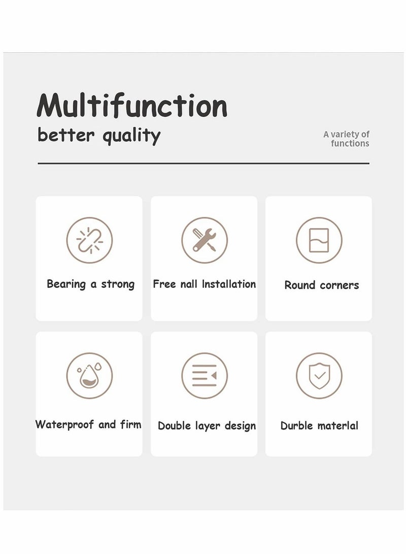 Excefore Soap Dish ,Bar Holder for Shower/Bathroom,Wall Mount Plastic Drain ,Double-Layer Shell Shower Organizer Fish Tail - Image 4