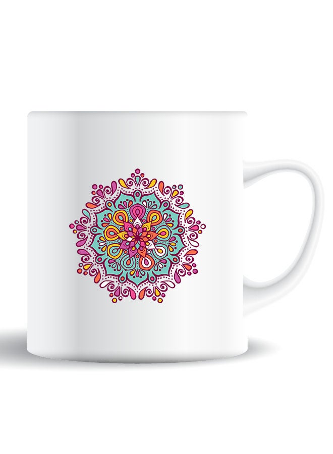 Theodor Premium Quality Two Sided Printed Coffee Mug Tea Cup Mandala Colourful For Home Office, Kids Men Women - Image 1