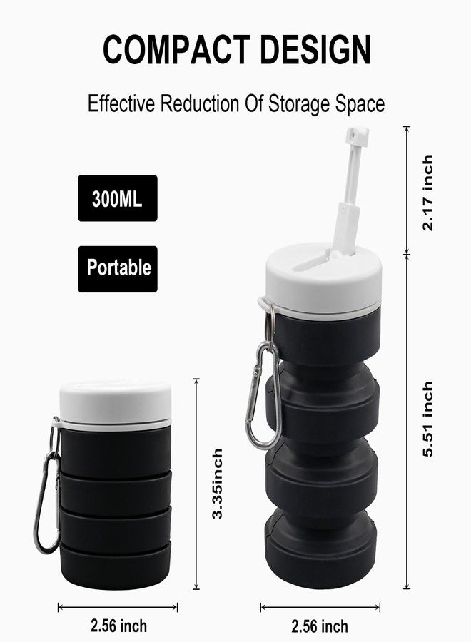 outtip Collapsible Portable Bidet for Travel Small Mini Peri Bottle with Sprayer, 300ml Travel Size Expandable Handheld Backpacking Bidet for Home, Outdoors, Camping Foldable Peri Bottle Women Men Black（1pc） - Image 4