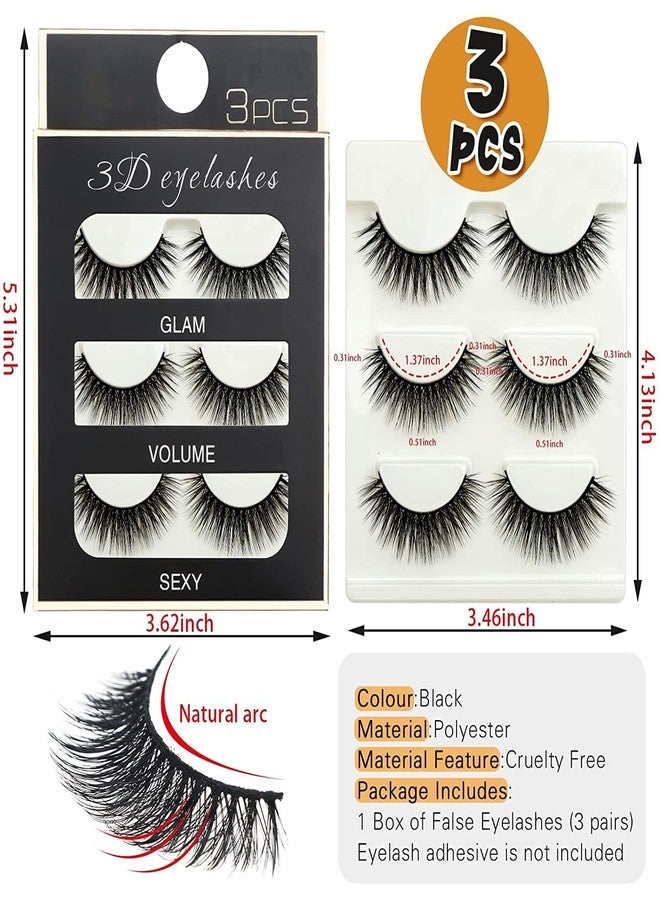 Scheibe Luxurious 3D Eyelashes Set, 3 Pairs - Glam, Volume, Sexy - Image 5