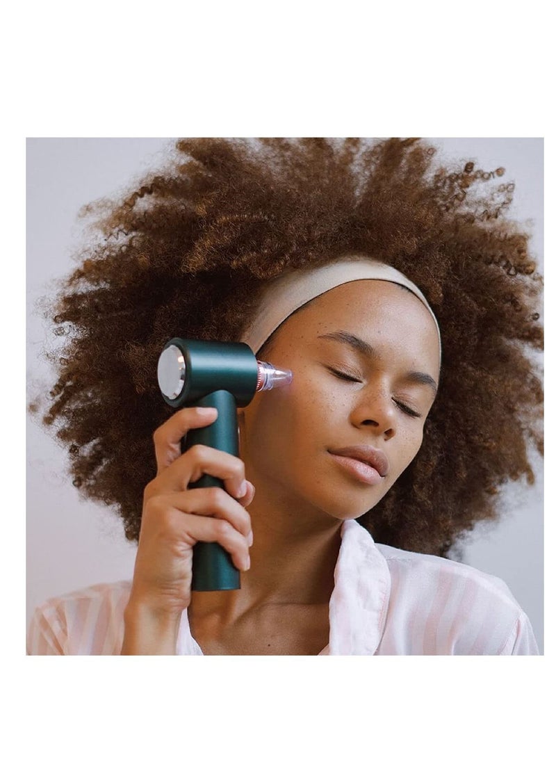 SYOSI Clara Pore Cleaner Vacuum 4-in-1, Rechargeable Blackhead Remover Comedone Extractor Tool - 3 Exfoliation Tips, 5 Suction Nozzles, Hot & Cold Compress & Light Therapy (Green)  - Image 4