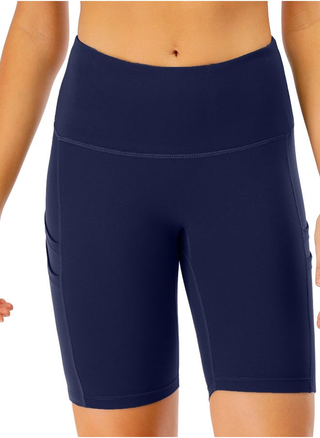 NIBEMINENT - Stitch Detail Training Shorts Blue - Image 1