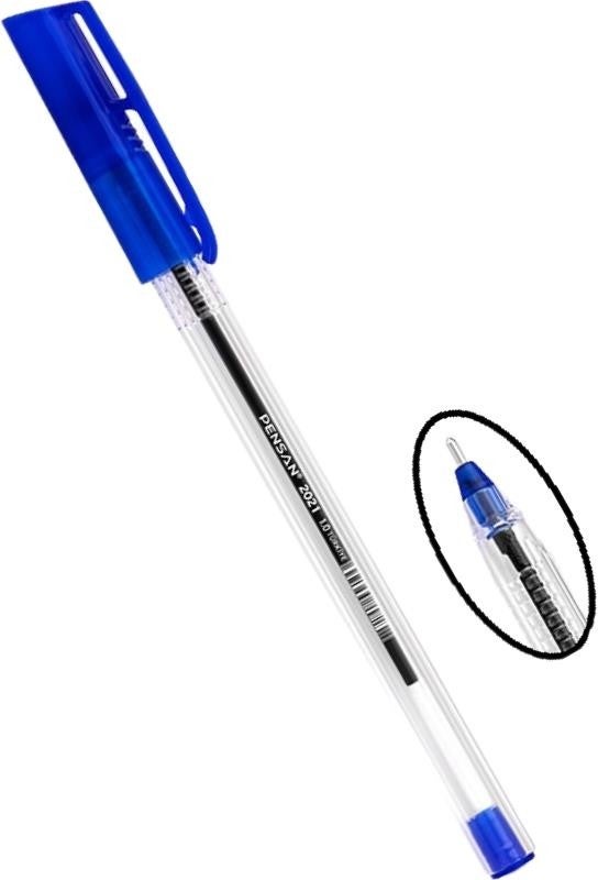 Pensan Ballpoint Pen 2021 Transparent Triangular Body 1.0 mm
