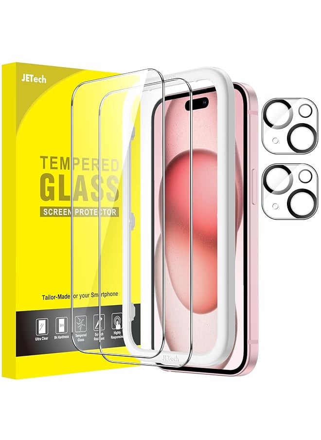 Screen Protector For Iphone 15 6.1 Inch With Camera Lens Protector Easy Installation Tool Tempered Glass Film Hd Clear 2 Pack Each - pzsku/Z55EEB313CD568AFD0368Z/45/_/1710561629/9a34e4b1-8bc7-415e-ae1c-9da584fe01b5