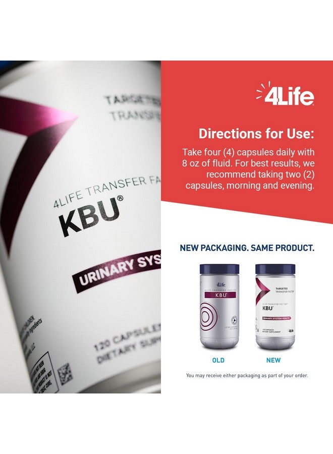 4life 4Life KBU, Urinary Supplement, Transfer Factor for Bladder & Kidney Health with Cranberry, Blueberry, Dandelion & Juniper Berry - 120 Veggie Capsules - Image 5