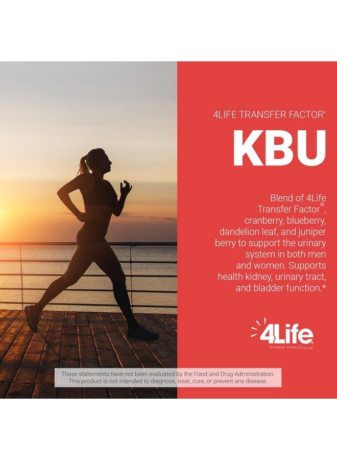 4life 4Life KBU, Urinary Supplement, Transfer Factor for Bladder & Kidney Health with Cranberry, Blueberry, Dandelion & Juniper Berry - 120 Veggie Capsules - Image 4