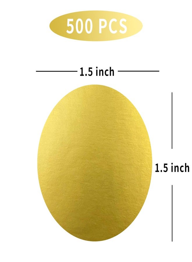 STARLIBOO Gold Stickers, Dot Stickers 1.5 Inch, Permanent Color Code Dot Sticker, 600Pcs Garage Sale Price Sticker, Round Dot Labels for Office, Classroom - Image 2